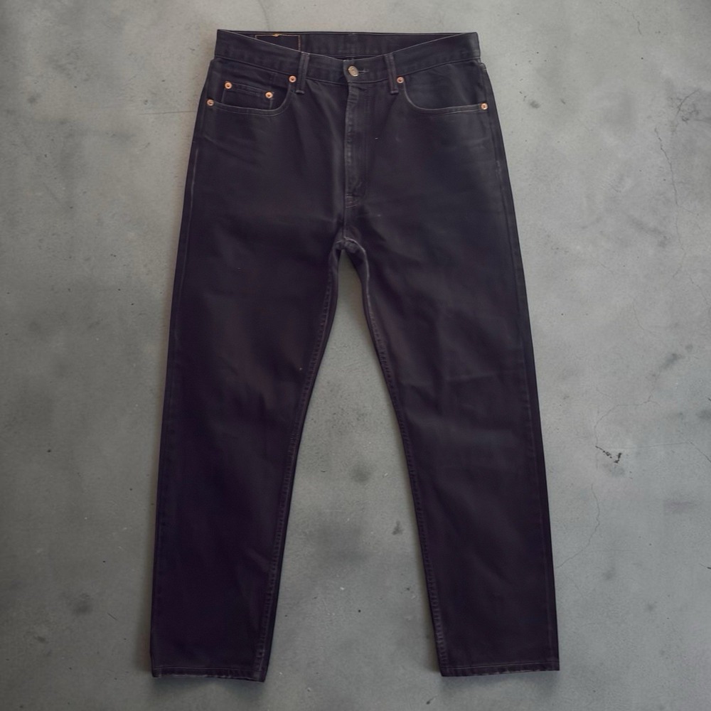 Vintage Levi's Orange Tab 615 02 Black Denim Jeans Mens 34x30 Regular Straight